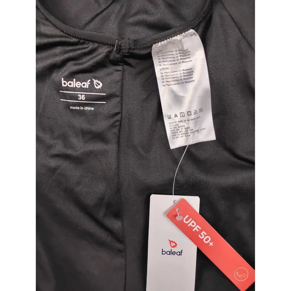 Baleaf Women's Black One Piece Swimsuit Athletic Training Racerback Size‎ 36
